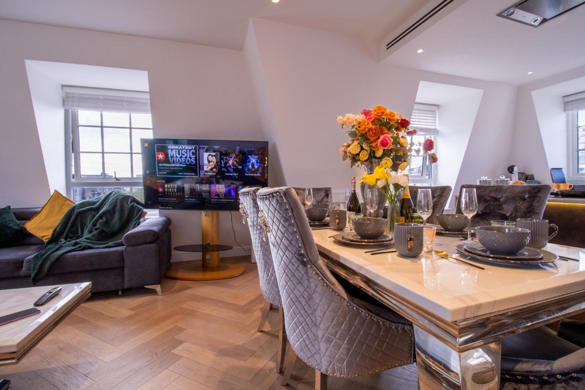 Elegant 3-Bedroom Penthouse In Marble Arch 70 London Eksteriør billede
